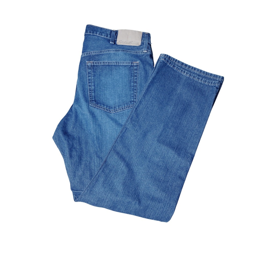 Eddie Bauer Mens Straight Leg Jeans 40x34 Blue Medium Wash Denim EB2938601-R-DHE